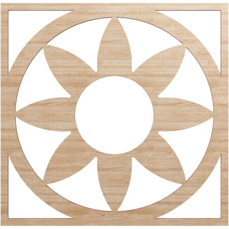 Blume Wood Fretwork Pierced Ceiling Medallion, Alder, 18OD X 6 1/4ID X 1/4T